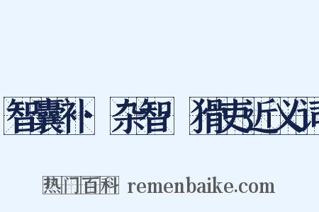 智囊补·杂智·猾吏近义词是什么意思的图片